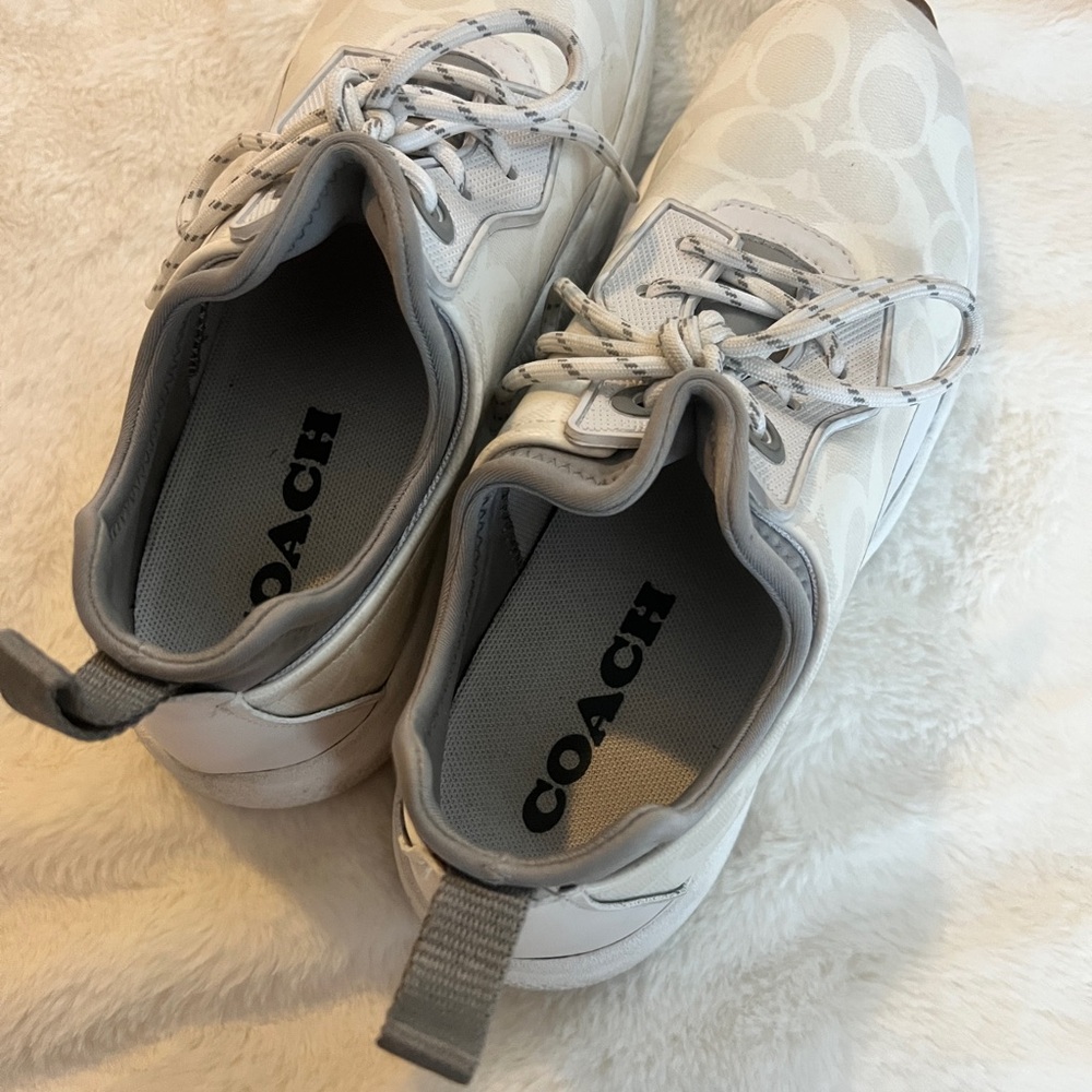 Coach White Patterned Sneakers - image 2